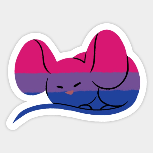 Bisexual Pride Mouse Sticker by gaypompeii